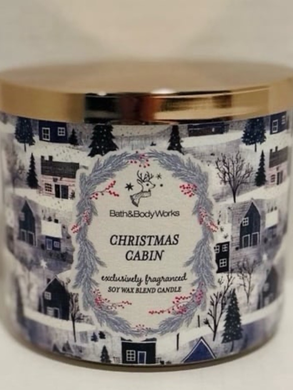 Bath & Body NEW Christmas Cabin 3-Wick Candle